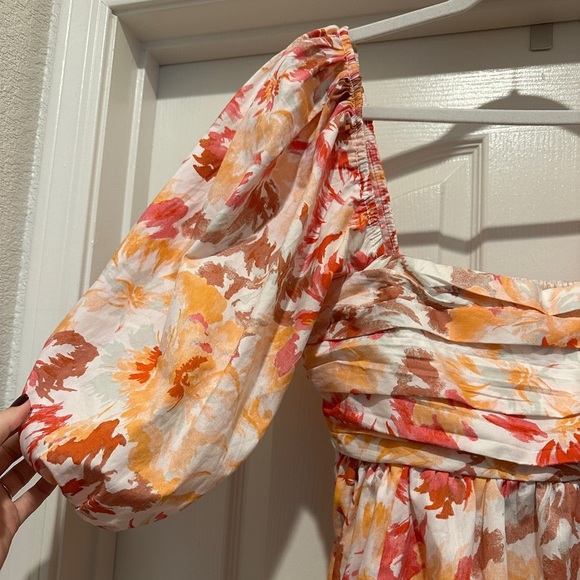 Abercrombie & Fitch Floral Mini Dress - Pink and Orange - Picture 6 of 9